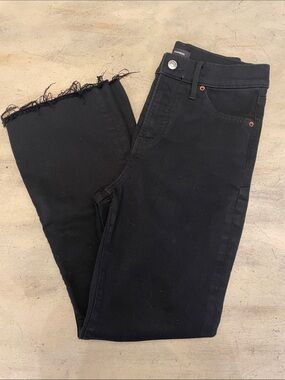 Express Black Frayed-Hem Skinny Jeans